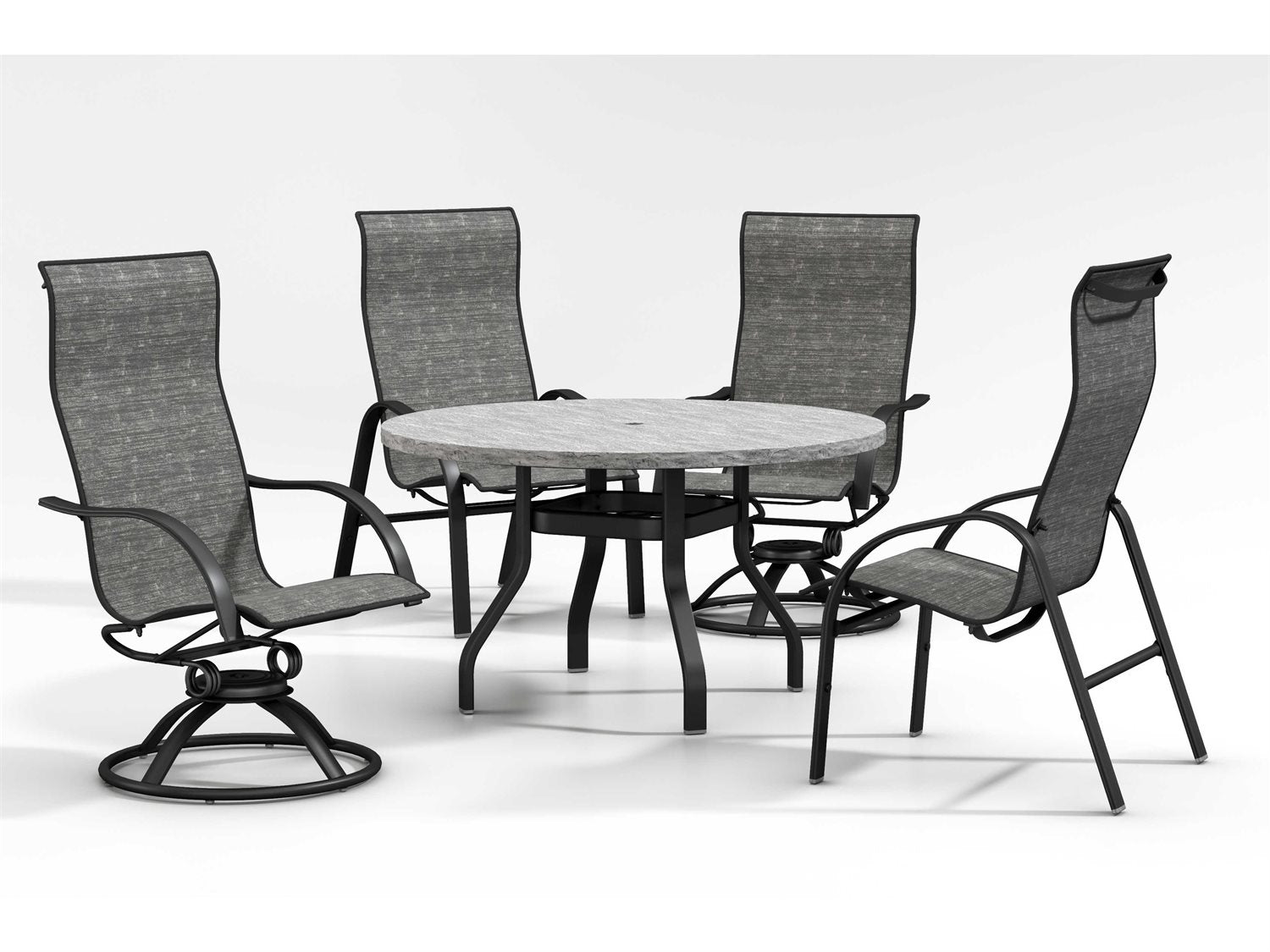 Homecrest Stella Sling Aluminum Dining 4 PC Set