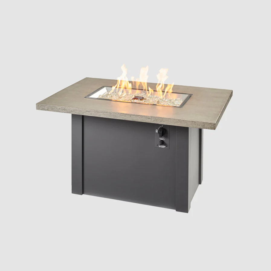 Outdoor Greatroom Havenwood 44-Inch Rectangular Gas Fire Pit Table HWDG-1224-K