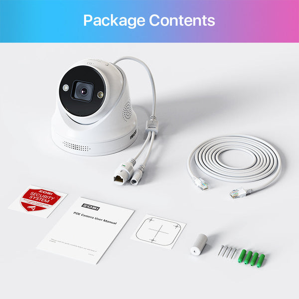 Zosi C225 4K Starlight PoE IP Camera + Max 128GB Local Storage