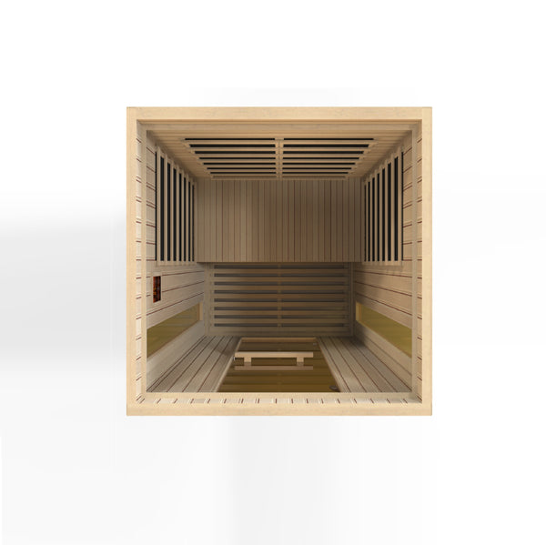 Golden Designs Maxxus "Serenity" Dual Tech 2 person Low EMF FAR Infrared Sauna Canadian Hemlock