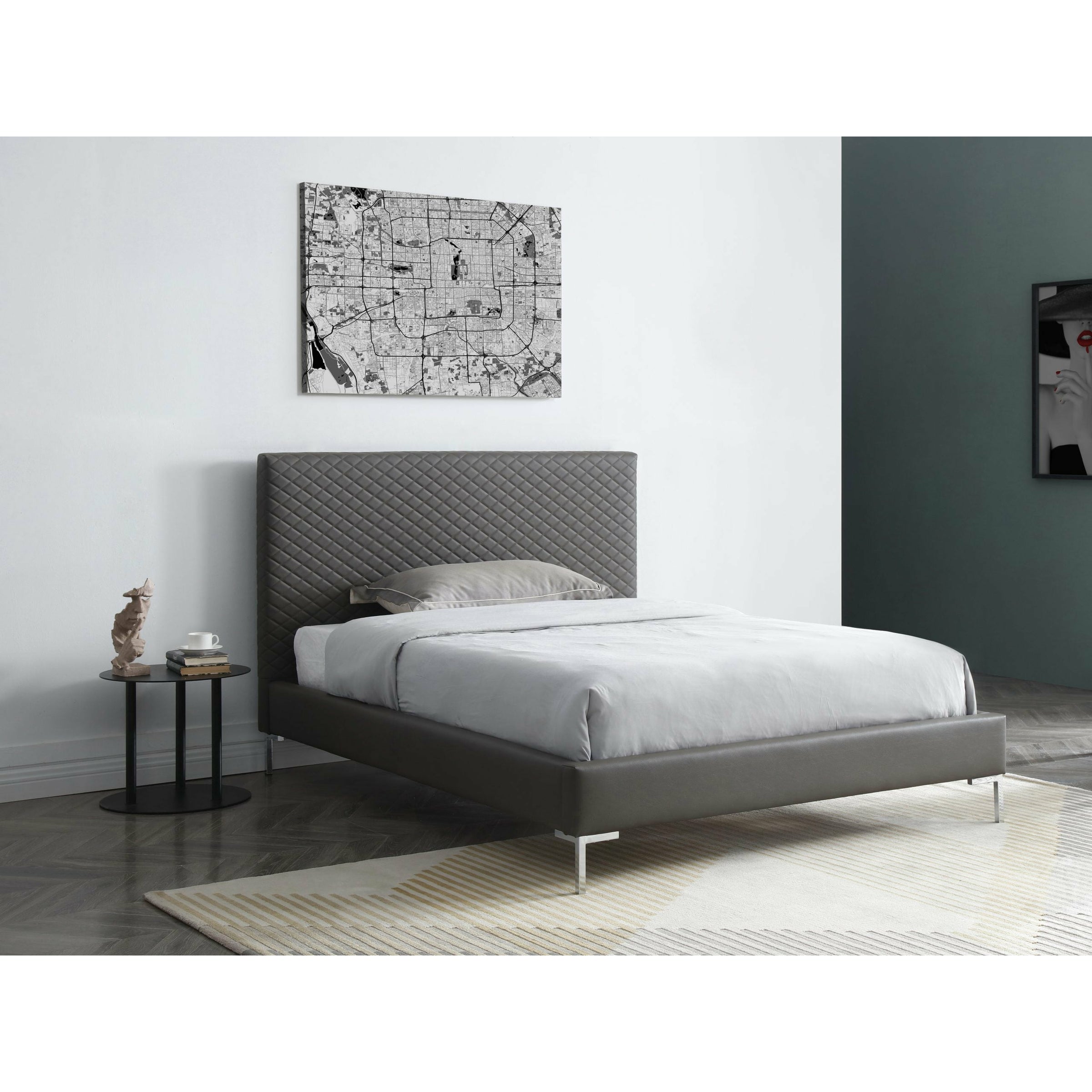 Whiteline Modern Living - Liz Full Bed BF1689P-DGRY