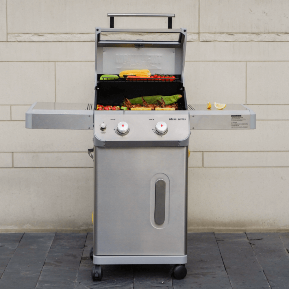 Monument Grills Mesa 200S Stainless Gas Grill 2 Burners Liquid Propane Gas