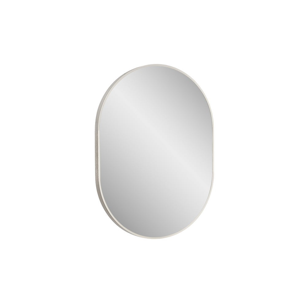 Design Element MIR-2432-OV-CH Vera 24 x 32 Inch Modern Oval Framed Wall Mount Bathroom Vanity Mirror