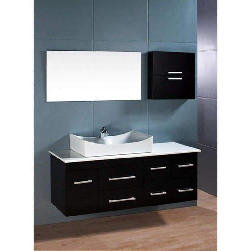 Design Element MIR-3624-SQ-CP Vera 24 x 36 Inch Rectangle Steel Wall Mount Bathroom Vanity Mirror