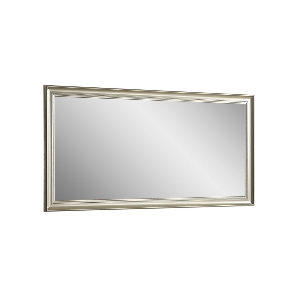 Design Element MIR-6030-SQ-CP Vera 60 x 30 Inch Rectangle Steel Wall Mount Bathroom Vanity Mirror