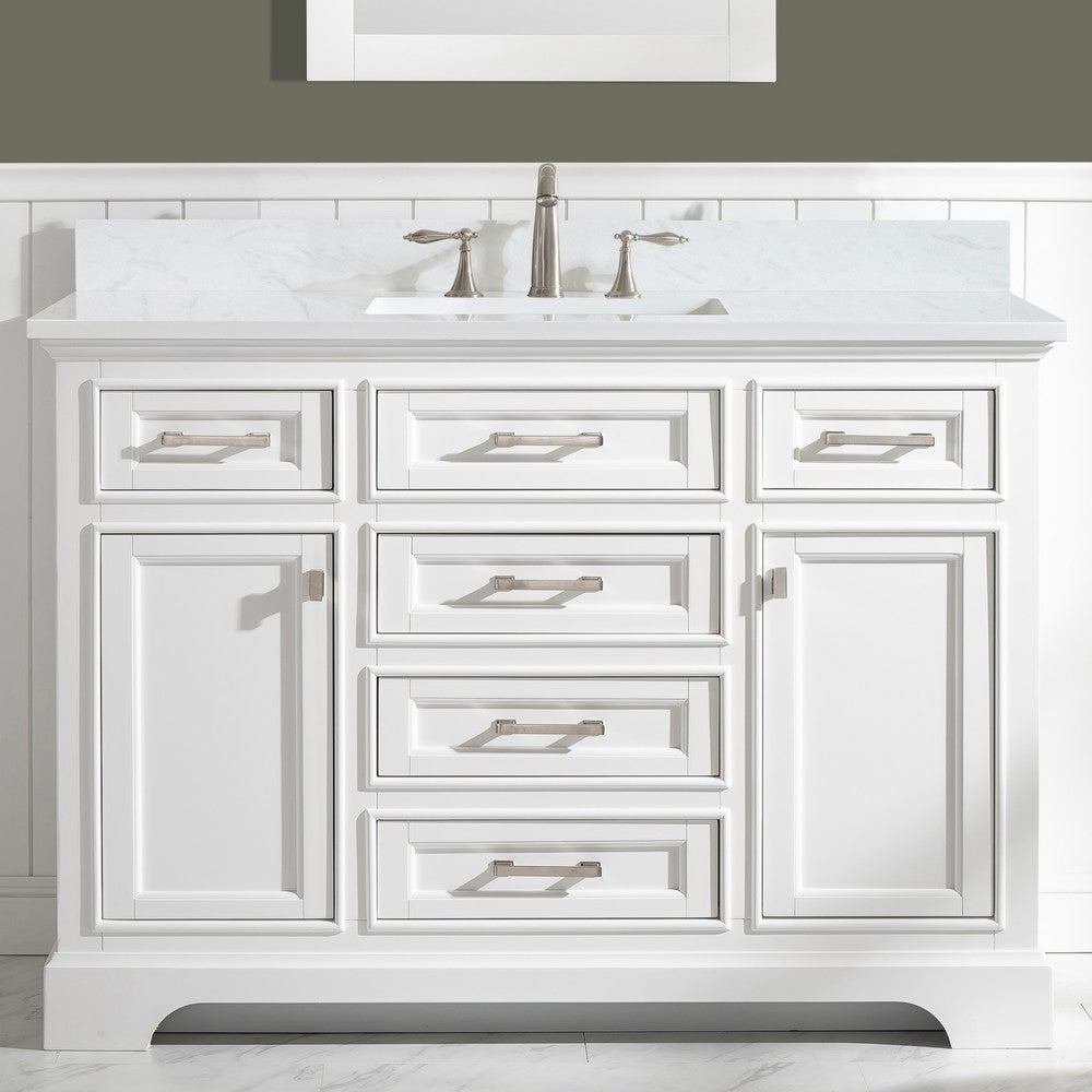 Design Element ML-48-WT Milano 48 Inch Single Vanity