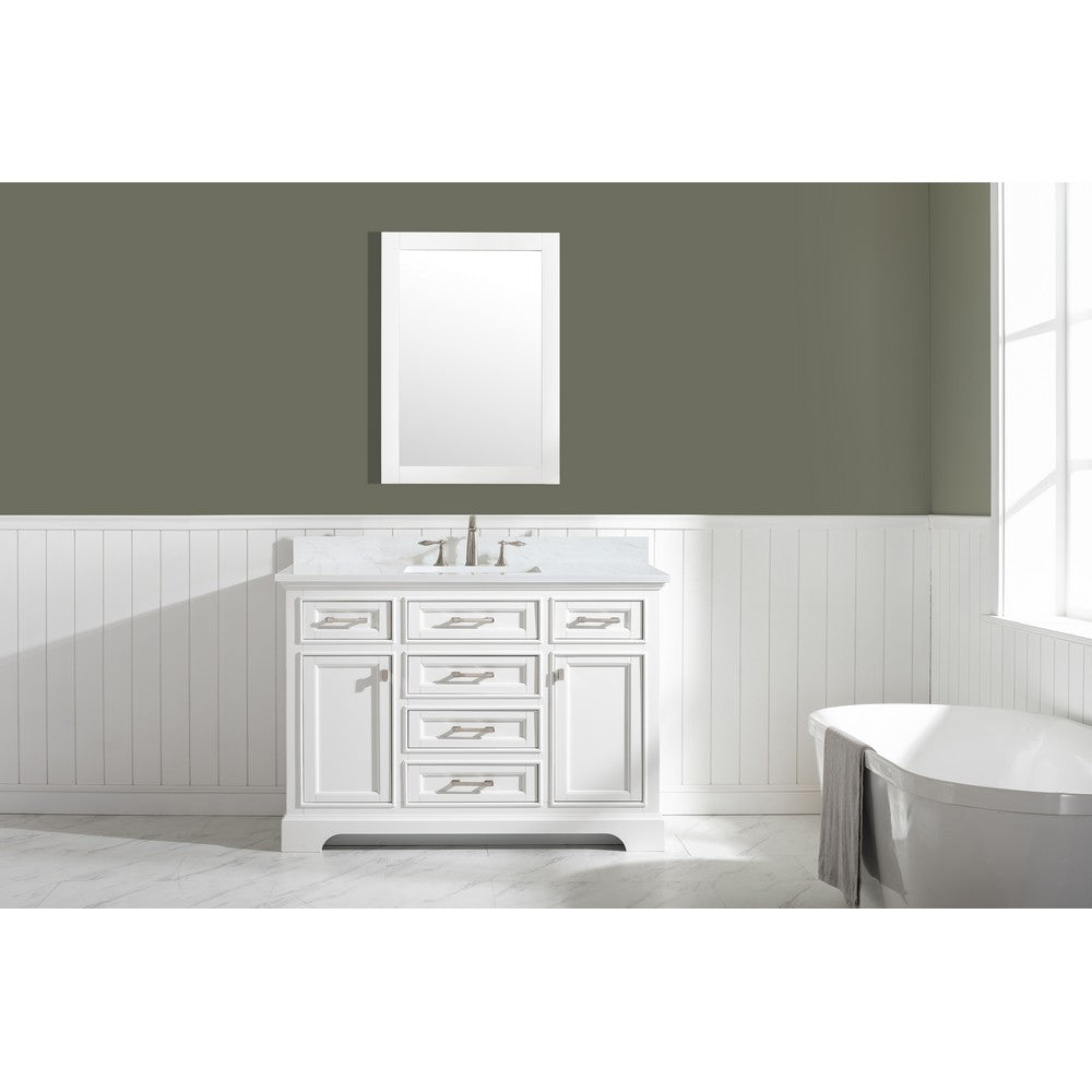 Design Element ML-48-WT Milano 48 Inch Single Vanity