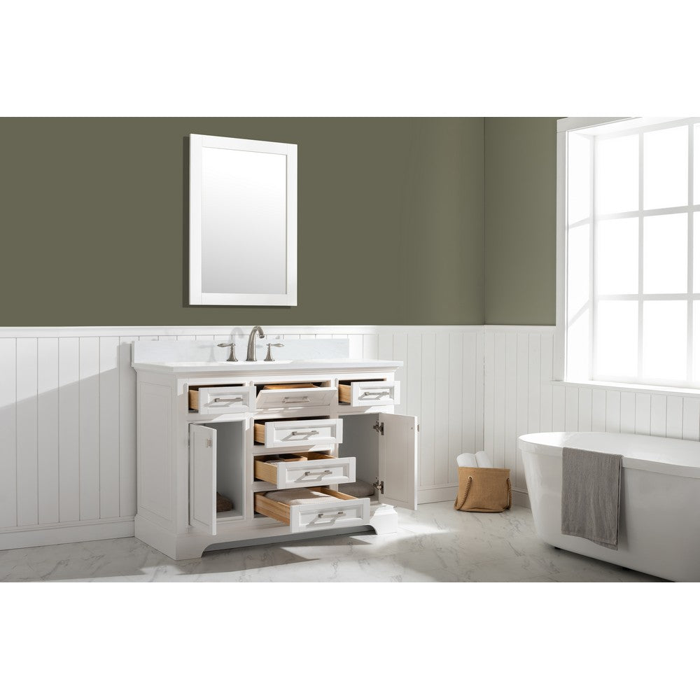 Design Element ML-48-WT Milano 48 Inch Single Vanity