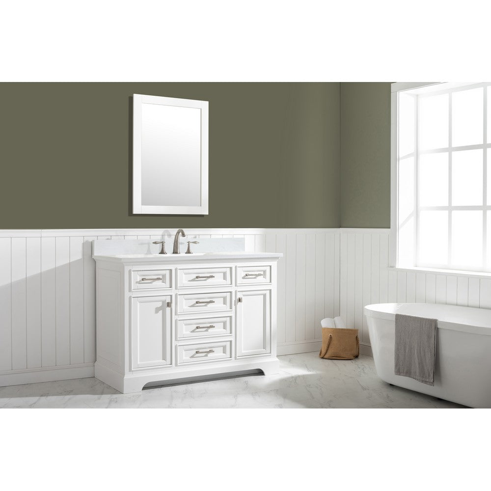 Design Element ML-48-WT Milano 48 Inch Single Vanity