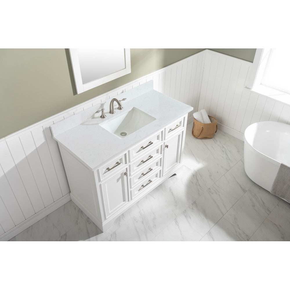 Design Element ML-48-WT Milano 48 Inch Single Vanity