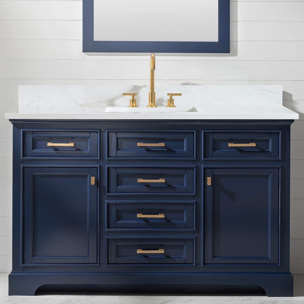 Design Element ML-54-BLU Milano 54 Inch Single Vanity