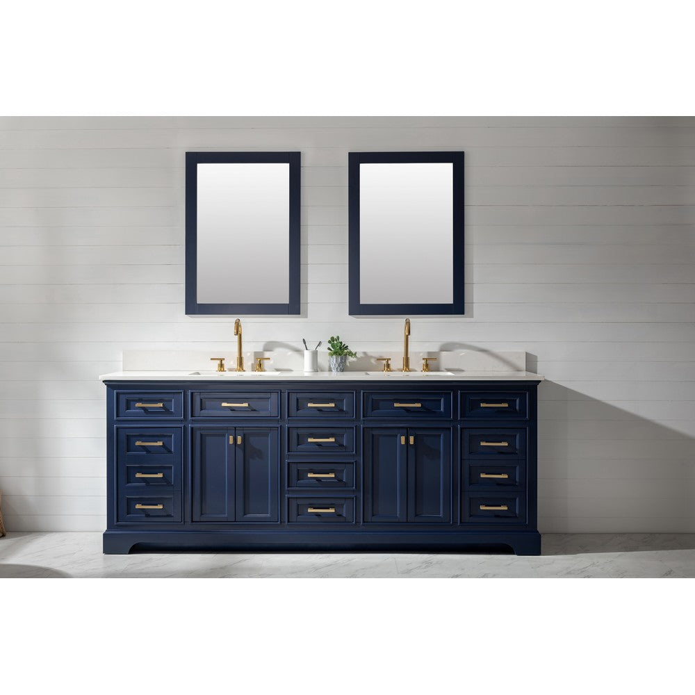 Design Element ML-84-BLU Milano 84 Inch Double Sink Vanity