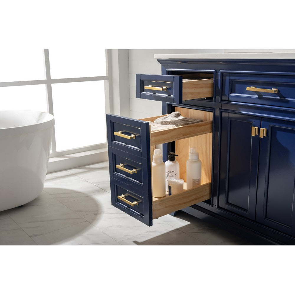 Design Element ML-84-BLU Milano 84 Inch Double Sink Vanity