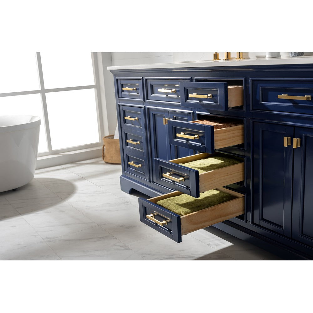 Design Element ML-84-BLU Milano 84 Inch Double Sink Vanity