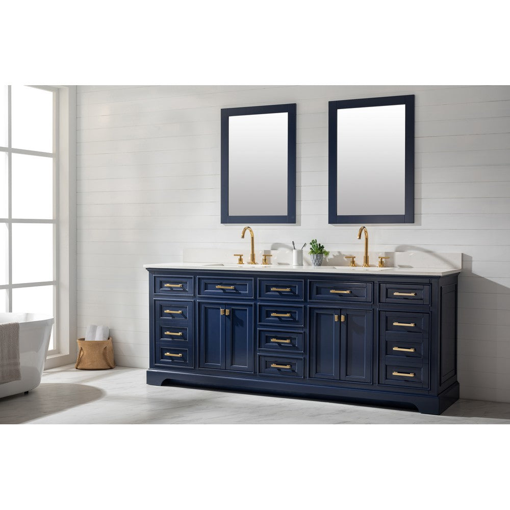 Design Element ML-84-BLU Milano 84 Inch Double Sink Vanity