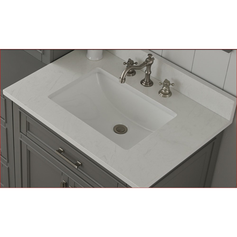 Design Element ML-84MC-WT Milano 84 Inch Freestanding Double Sink Modular Set Bathroom Vanity, White