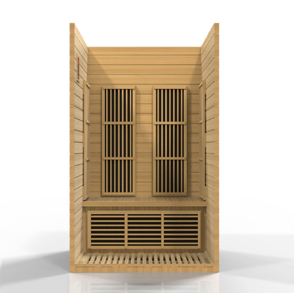 Golden Designs Maxxus "Seattle" 2 person Low EMF FAR Infrared Sauna Canadian Hemlock