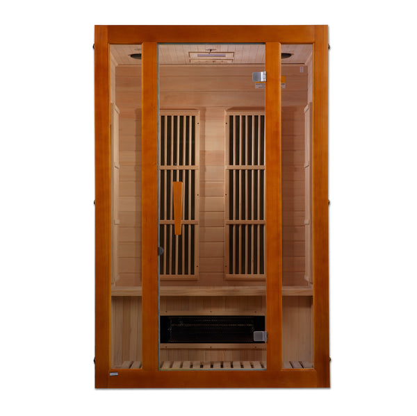 Golden Designs Maxxus "Aspen" Dual Tech 2 person Low EMF FAR Infrared Sauna Canadian Hemlock