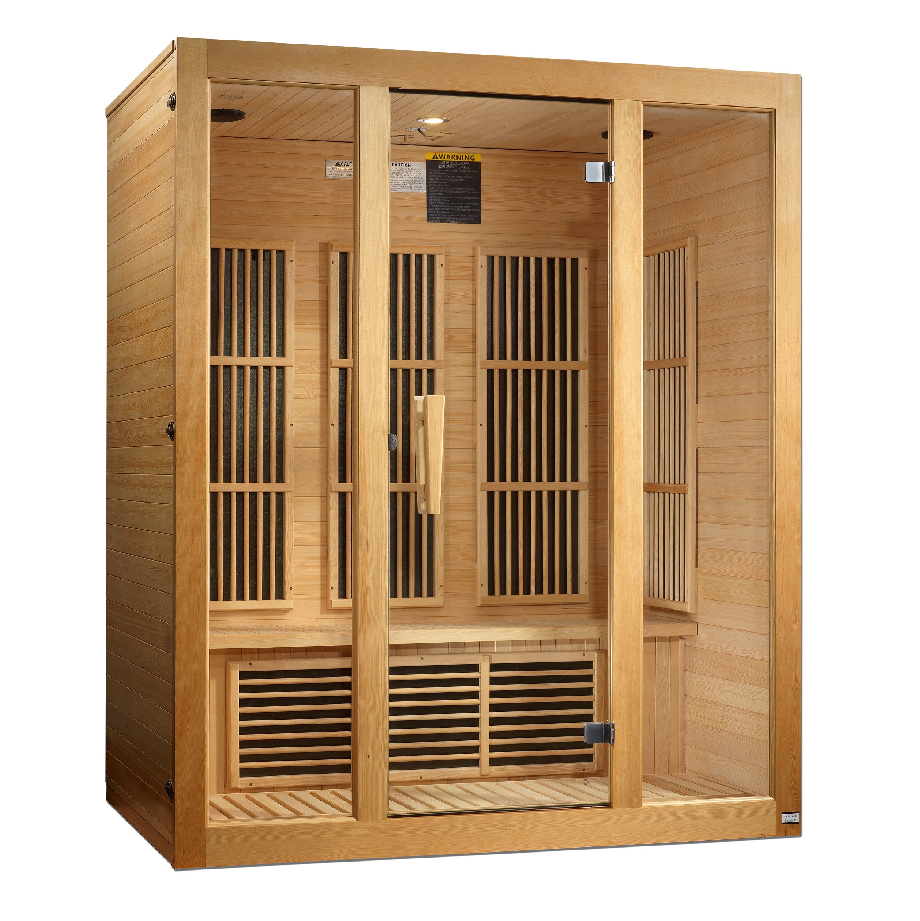 Golden Designs Maxxus "Bellevue" 3 person Low EMF FAR Infrared Sauna Canadian Hemlock