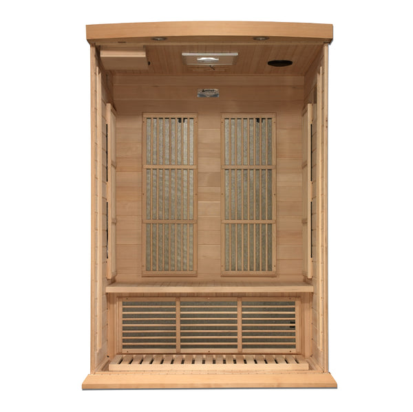 Golden Designs Maxxus 2 Person Near Zero EMF FAR Infrared Sauna - Canadian Hemlock MX-K206-01-ZF HEM