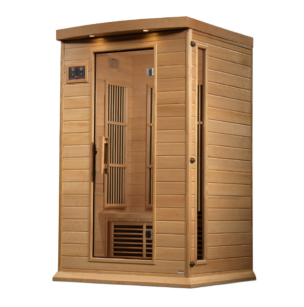 Golden Designs Maxxus 2 Person Near Zero EMF FAR Infrared Sauna - Canadian Hemlock MX-K206-01-ZF HEM