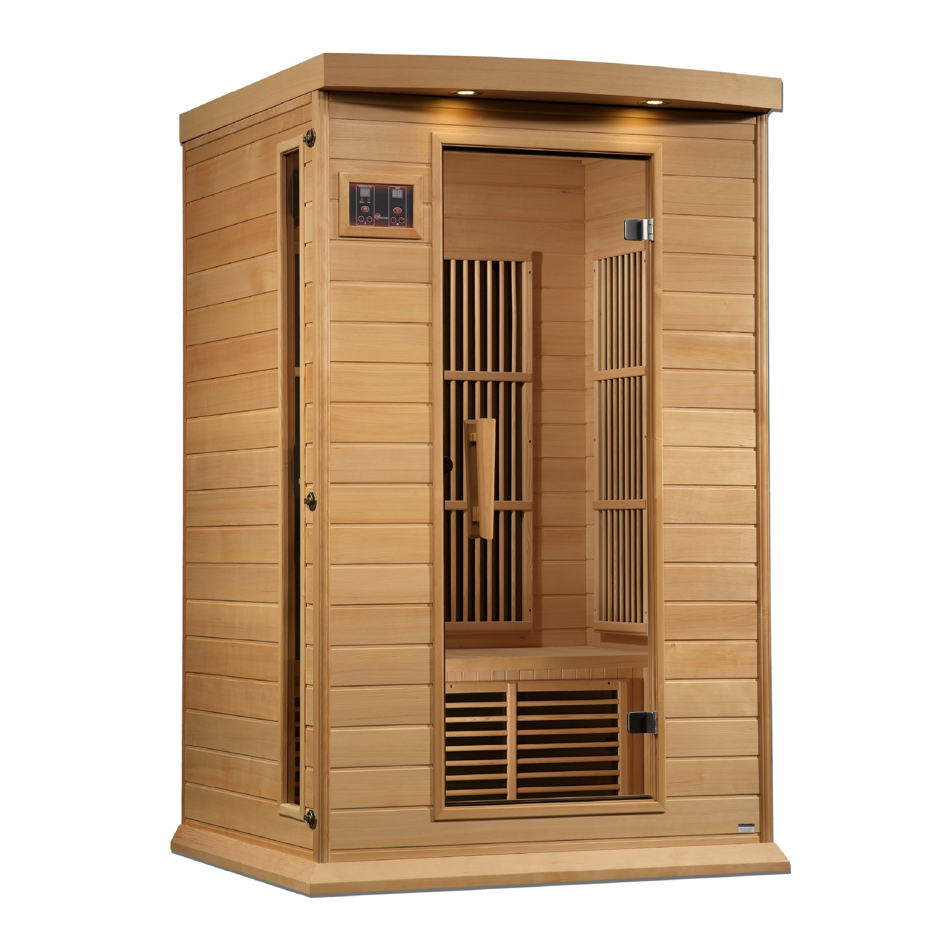 Golden Designs Maxxus 2 Person Near Zero EMF FAR Infrared Sauna - Canadian Hemlock MX-K206-01-ZF HEM