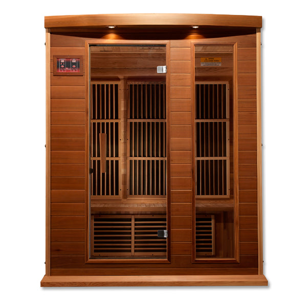 Golden Designs Maxxus "Montilemar Edition" 3 Person Near Zero EMF FAR Infrared Sauna - Canadian Red Cedar