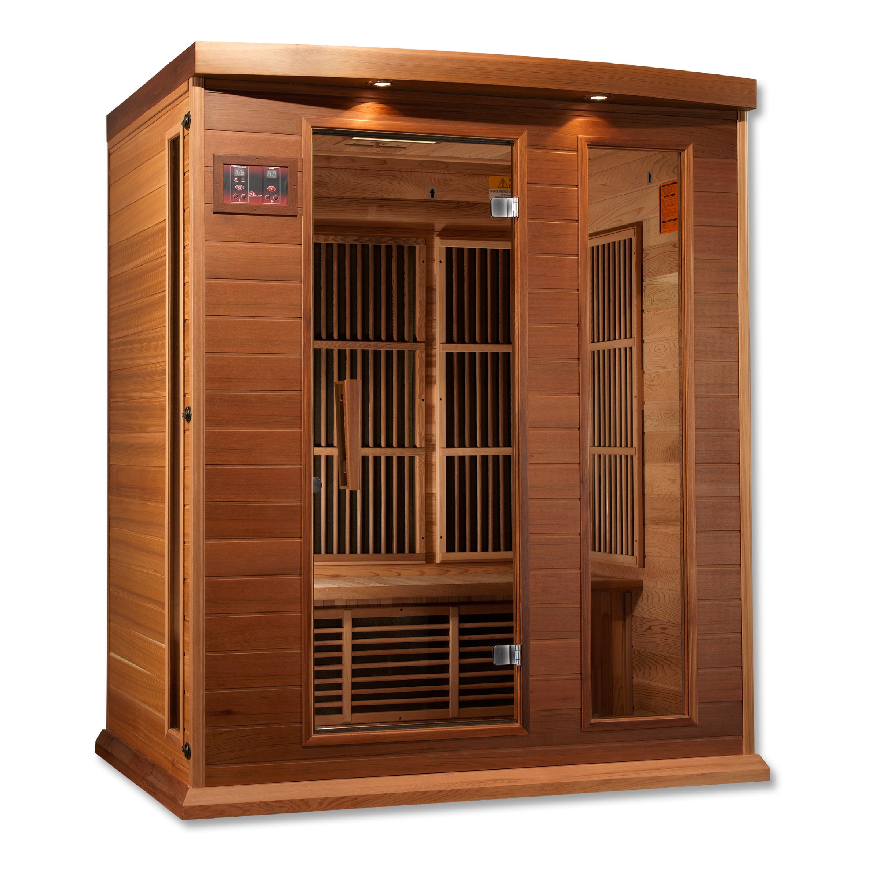 Golden Designs Maxxus "Montilemar Edition" 3 Person Near Zero EMF FAR Infrared Sauna - Canadian Red Cedar