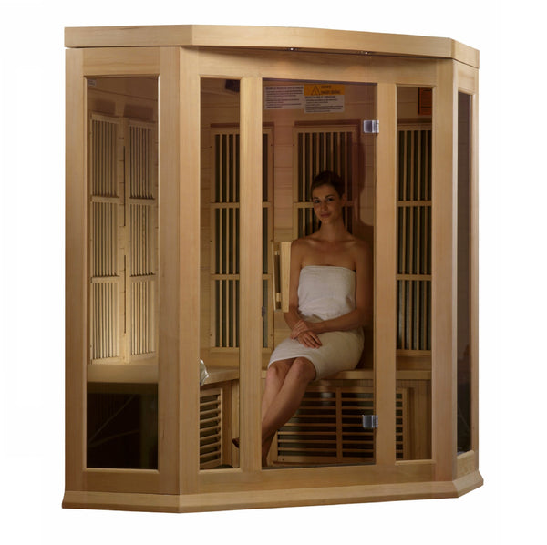 Golden Designs MX-K356-01 Maxxus Low EMF FAR Infrared Sauna Canadian Hemlock