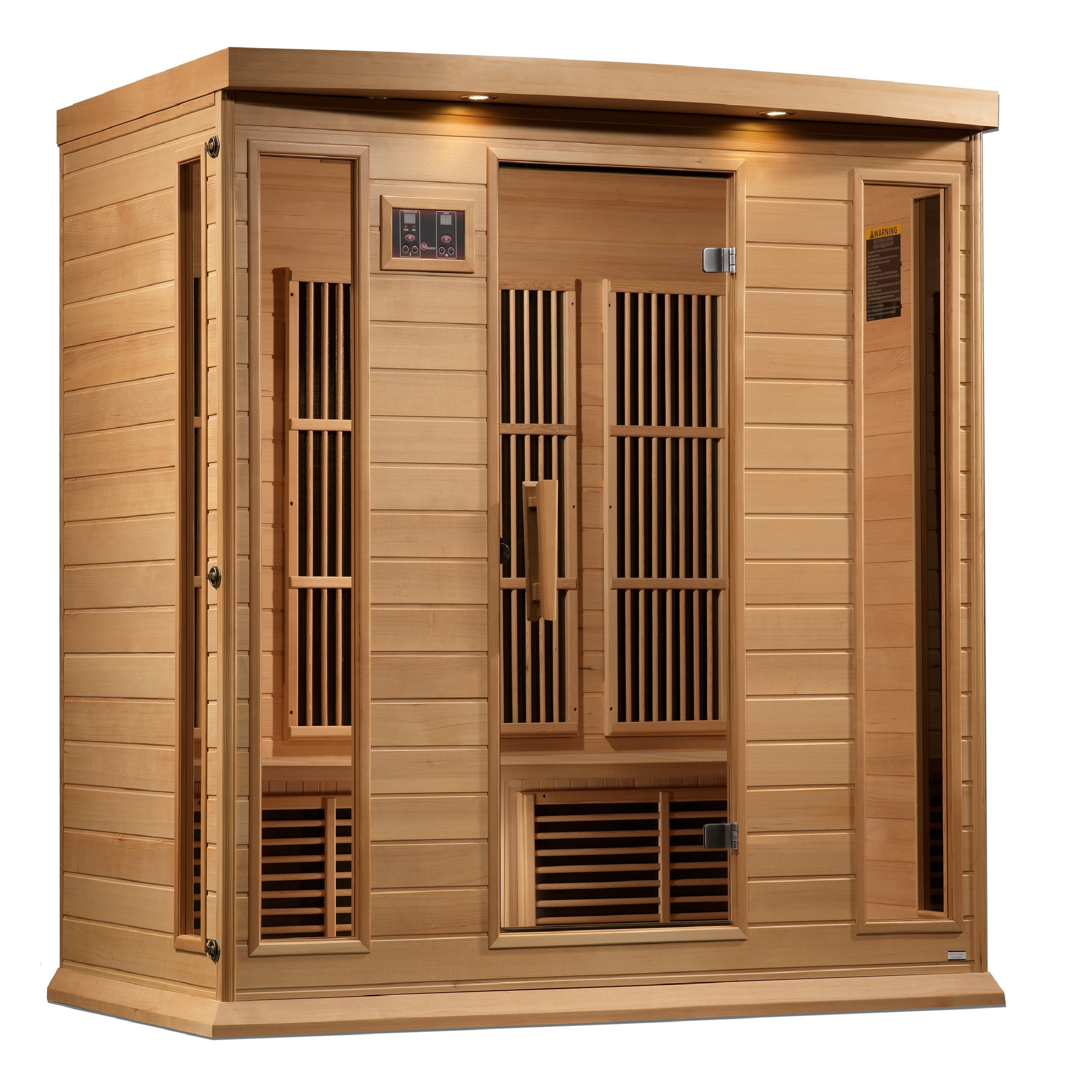 Golden Designs Maxxus 4 Person Near Zero EMF FAR Infrared Sauna - Canadian Hemlock MX-K406-01-ZF HEM