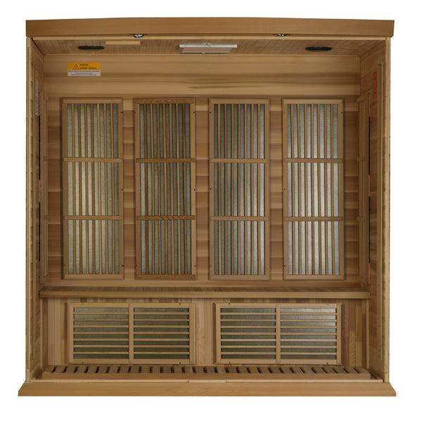 Golden Designs Maxxus "Chaumont Edition" 4 Person Near Zero EMF FAR Infrared Sauna - Canadian Red Cedar MX-K406-01-ZF CED