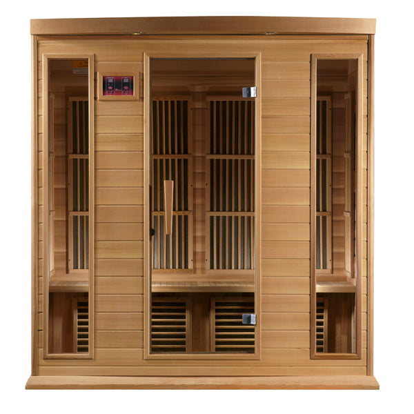 Golden Designs Maxxus "Chaumont Edition" 4 Person Near Zero EMF FAR Infrared Sauna - Canadian Red Cedar MX-K406-01-ZF CED