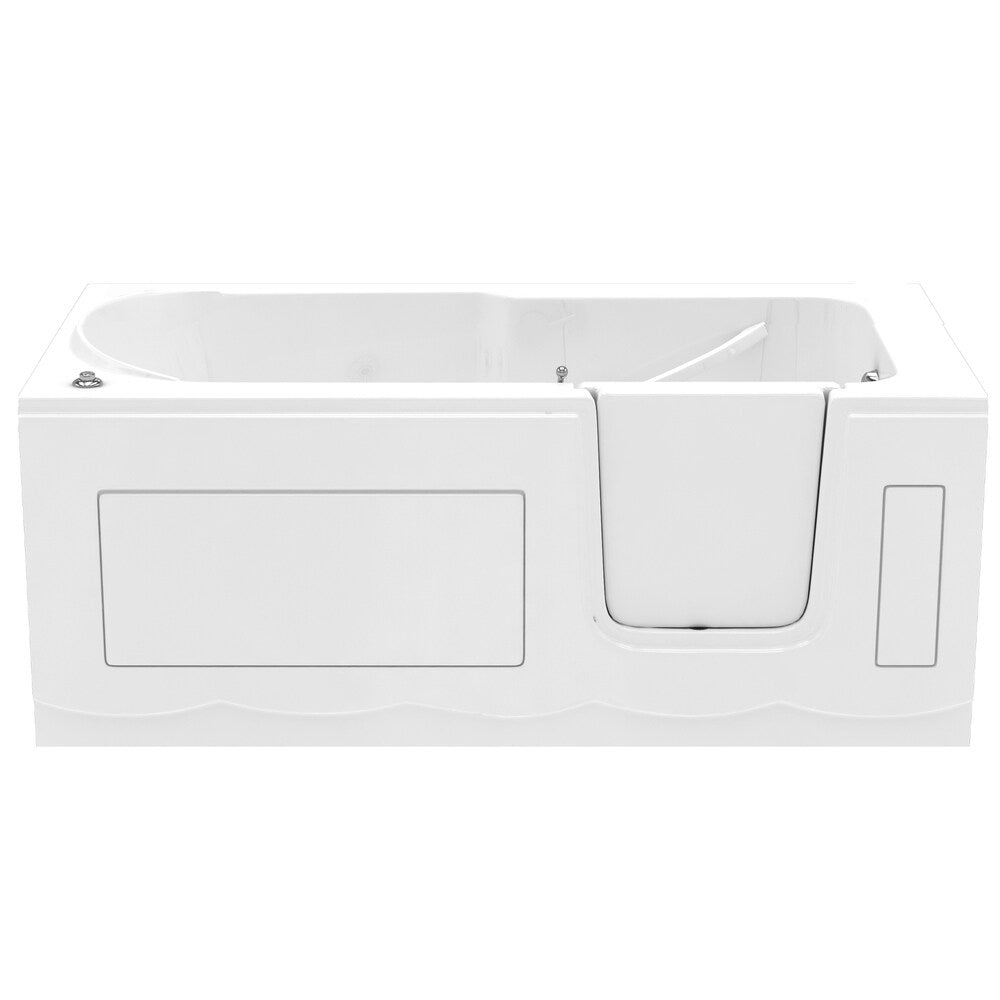 MediTub Step-In 30x60-inch Right Drain White Air Jetted Step-In Bathtub