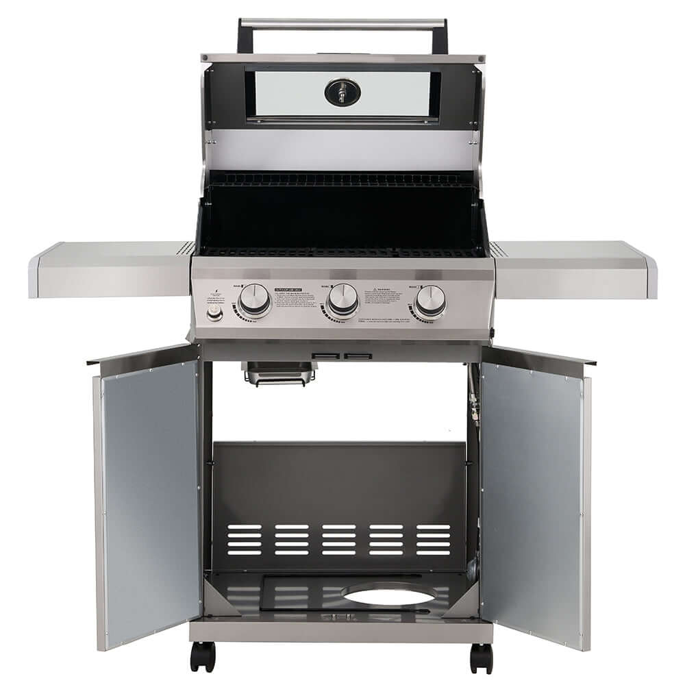 Monument Grills Mesa 300 Stainless Gas Grill 3 Burners  Liquid Propane Gas