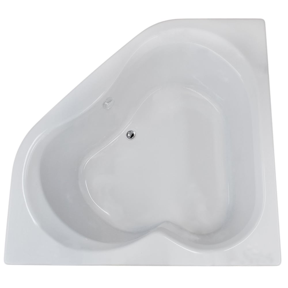 Atlantis Whirlpools Cascade 60 x 60 Corner Soaking Bathtub in White - 60 x 60 6060C