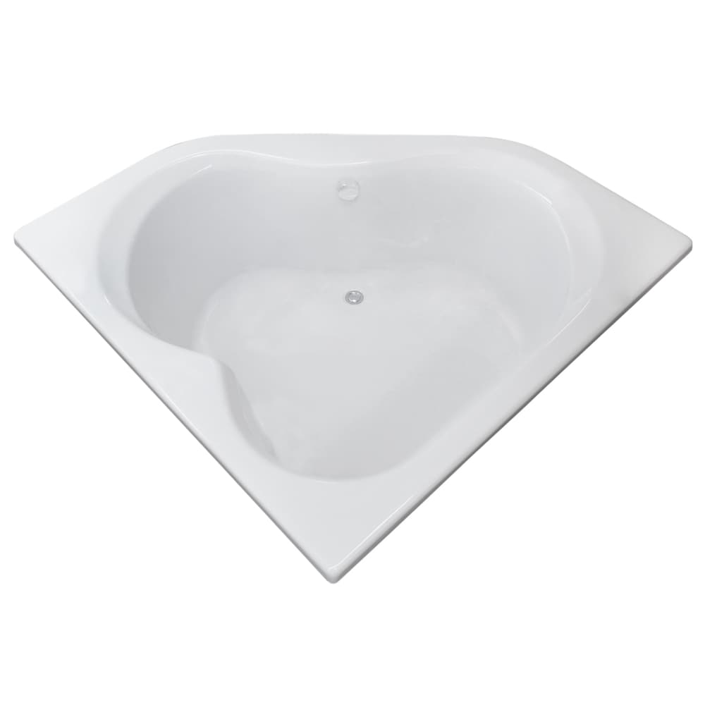 Atlantis Whirlpools Cascade 60 x 60 Corner Soaking Bathtub in White - 60 x 60 6060C