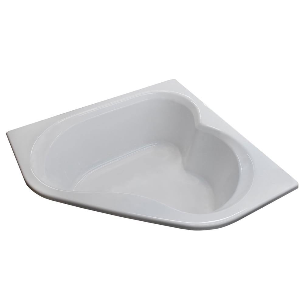 Atlantis Whirlpools Cascade 60 x 60 Corner Soaking Bathtub in White - 60 x 60 6060C