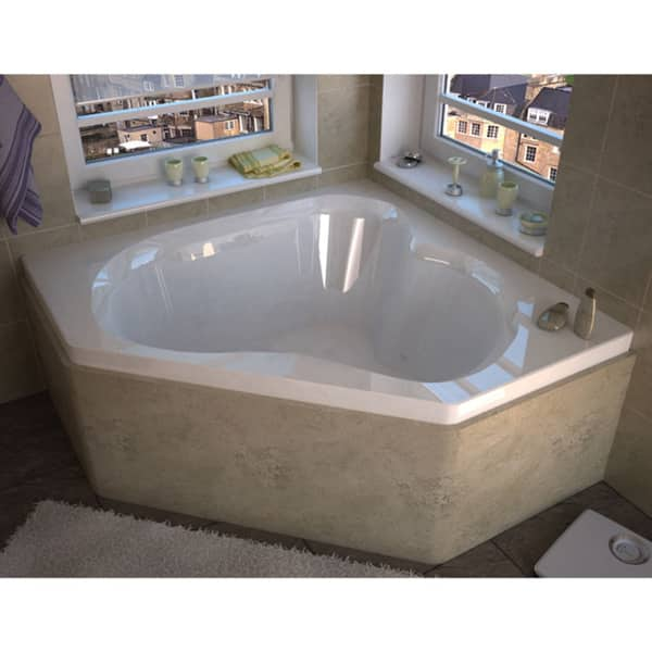 Atlantis Whirlpools Cascade 60 x 60 Corner Air Jetted Bathtub in White 6060CAR