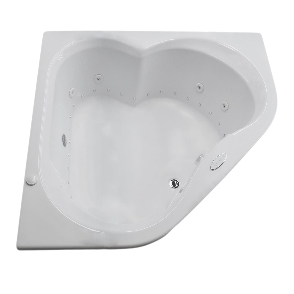 Atlantis Whirlpools Cascade 60 x 60 Corner Air & Whirlpool Jetted Bathtub in White 6060CDR