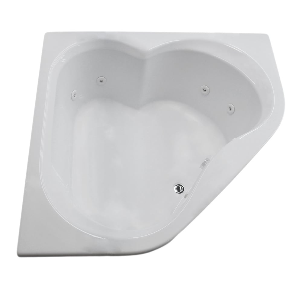 Atlantis Whirlpools Cascade 60 x 60 Corner Whirlpool Jetted Bathtub in White 6060CWR