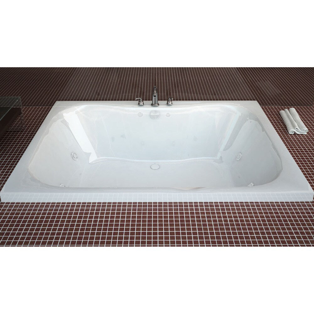 Atlantis Whirlpools Neptune 40 x 60 Rectangular Whirlpool Jetted Bathtub in White 4060NWL