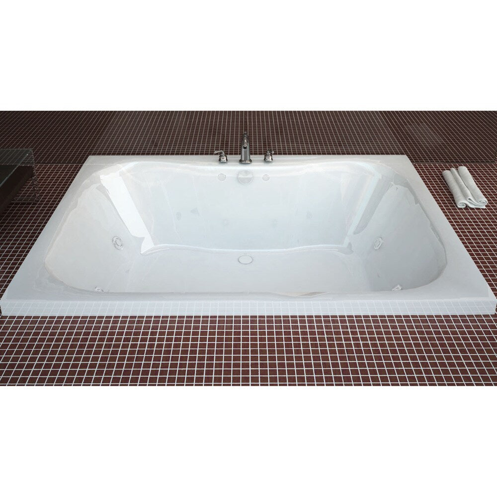 Atlantis Whirlpools Neptune 40 x 60 Rectangular Whirlpool Jetted Bathtub in White 4060NWR