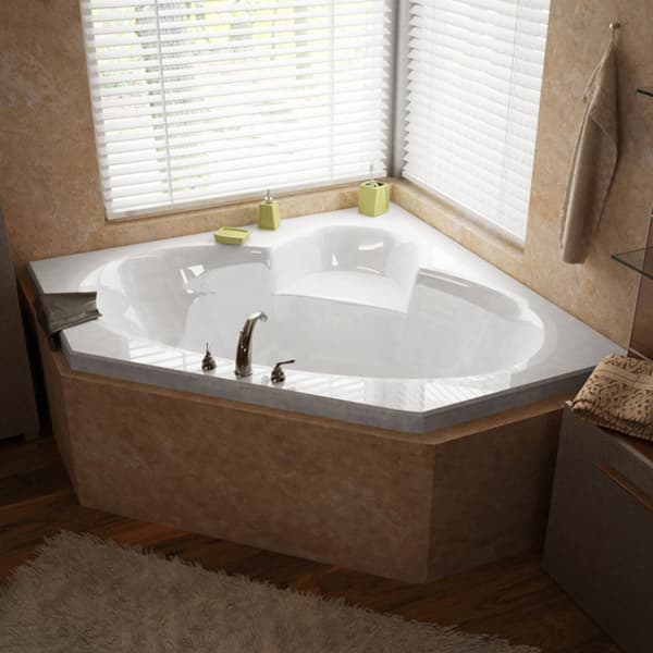 Atlantis Whirlpools Sublime 60 x 60 Corner Air Jetted Bathtub in White 6060SAR