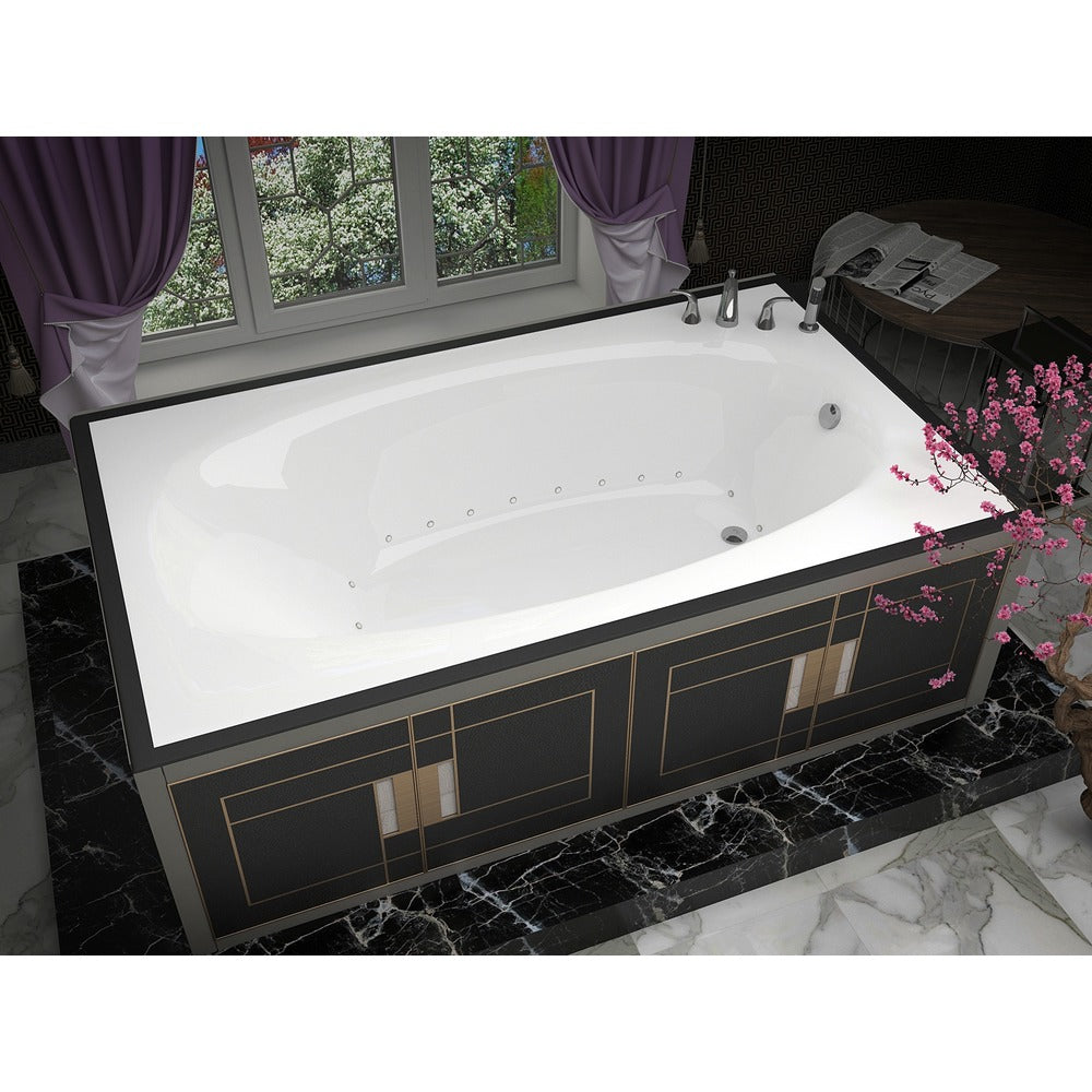 Atlantis Whirlpools Polaris 36 x 66 Rectangular Air Jetted Bathtub in White 3666PAR