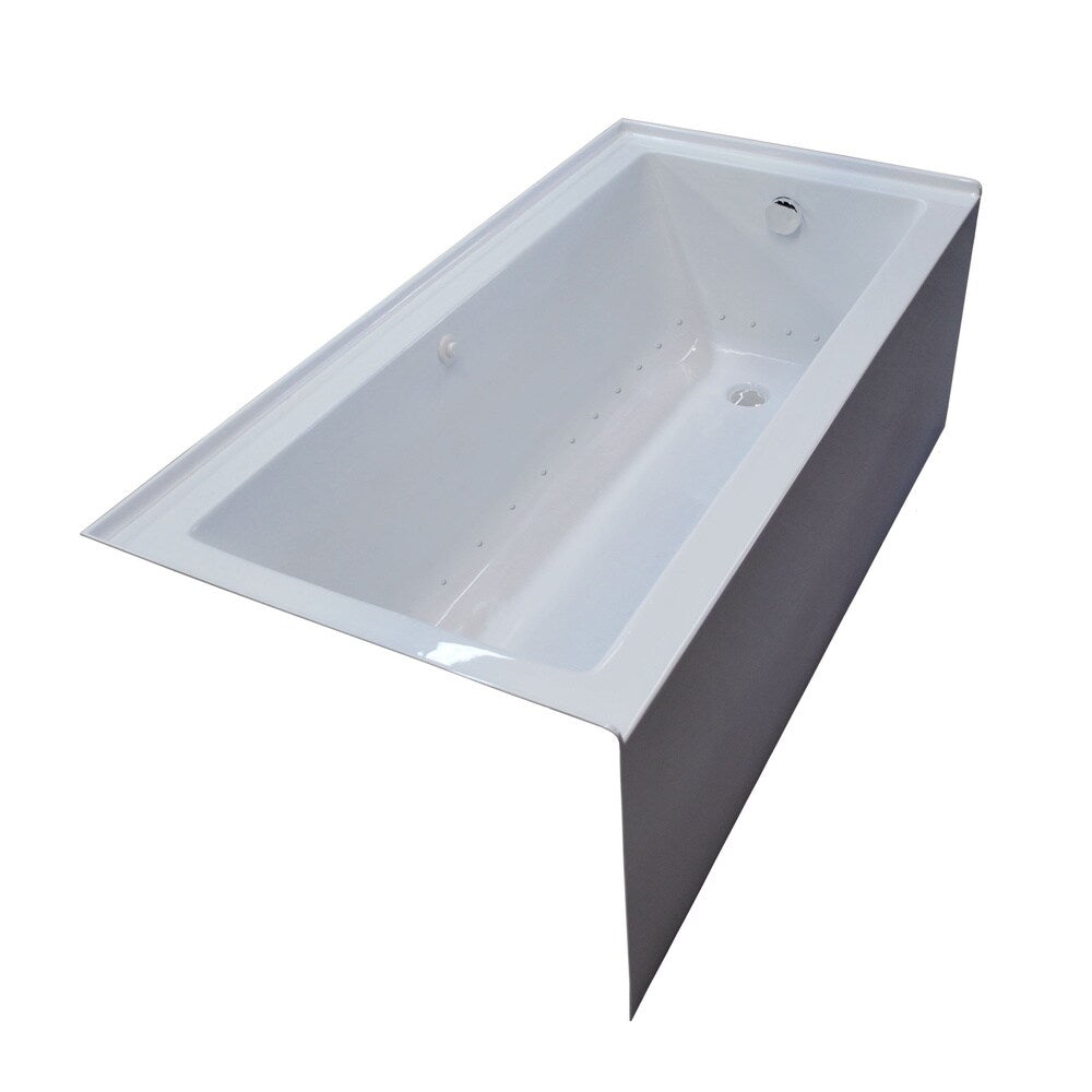 Atlantis Whirlpools Soho 30 x 60 Front Skirted Air Massage Tub with Right Drain in White 3060SHAR