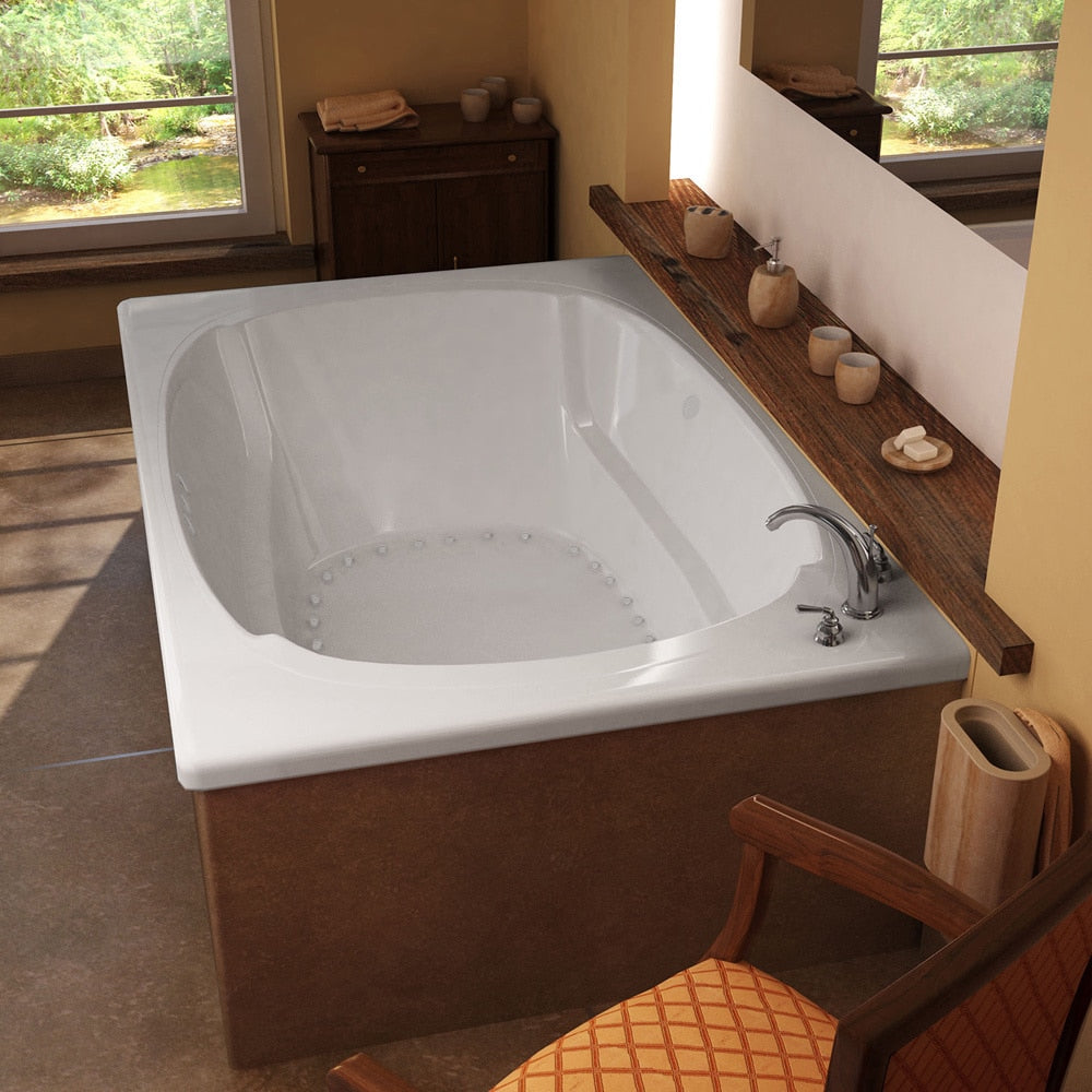 Atlantis Whirlpools Charleston 48 x 72 Rectangular Air Jetted Bathtub in White 4872CAL