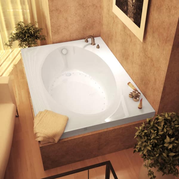 Atlantis Whirlpools Vogue 42 x 60 Rectangular Air Jetted Bathtub in White 4260VAL