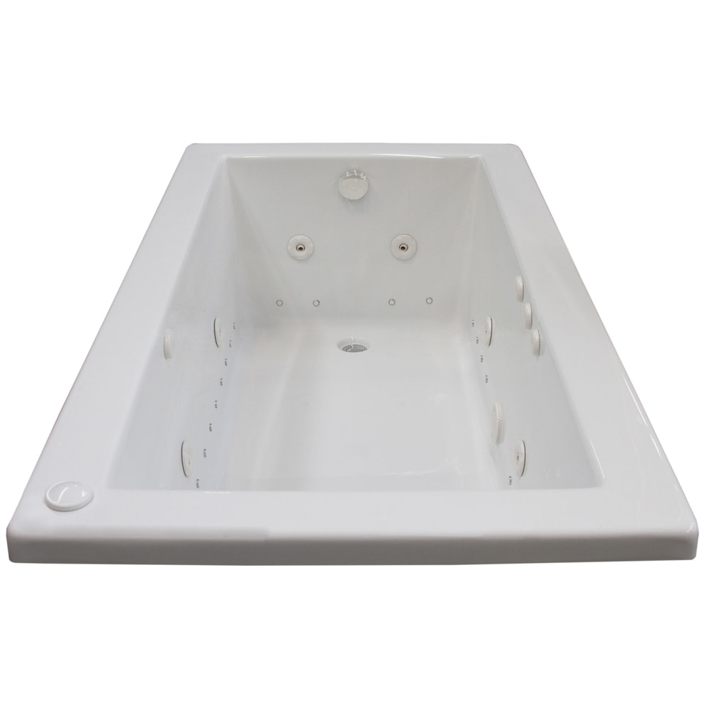 Atlantis Whirlpools Venetian 30 x 60 Rectangular Air & Whirlpool Jetted Bathtub in White 3060VNDR