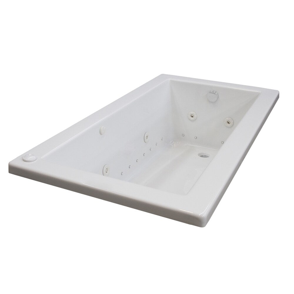 Atlantis Whirlpools Venetian 30 x 60 Rectangular Air & Whirlpool Jetted Bathtub in White 3060VNDR