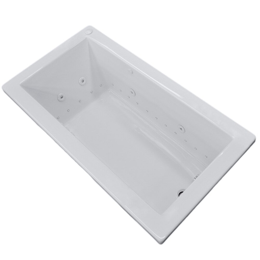 Atlantis Whirlpools Venetian 30 x 60 Rectangular Air & Whirlpool Jetted Bathtub in White 3060VNDR